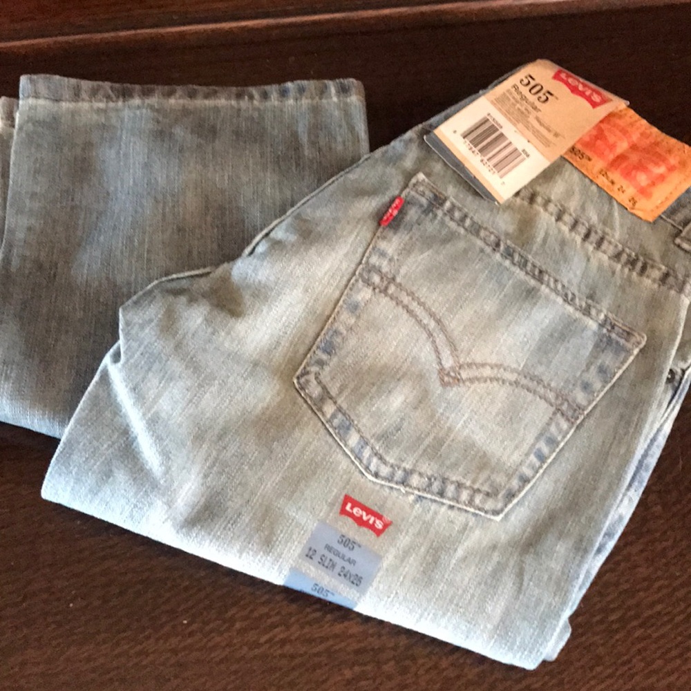 Boys Levi NWT 505 Straight Reg 12 Slim